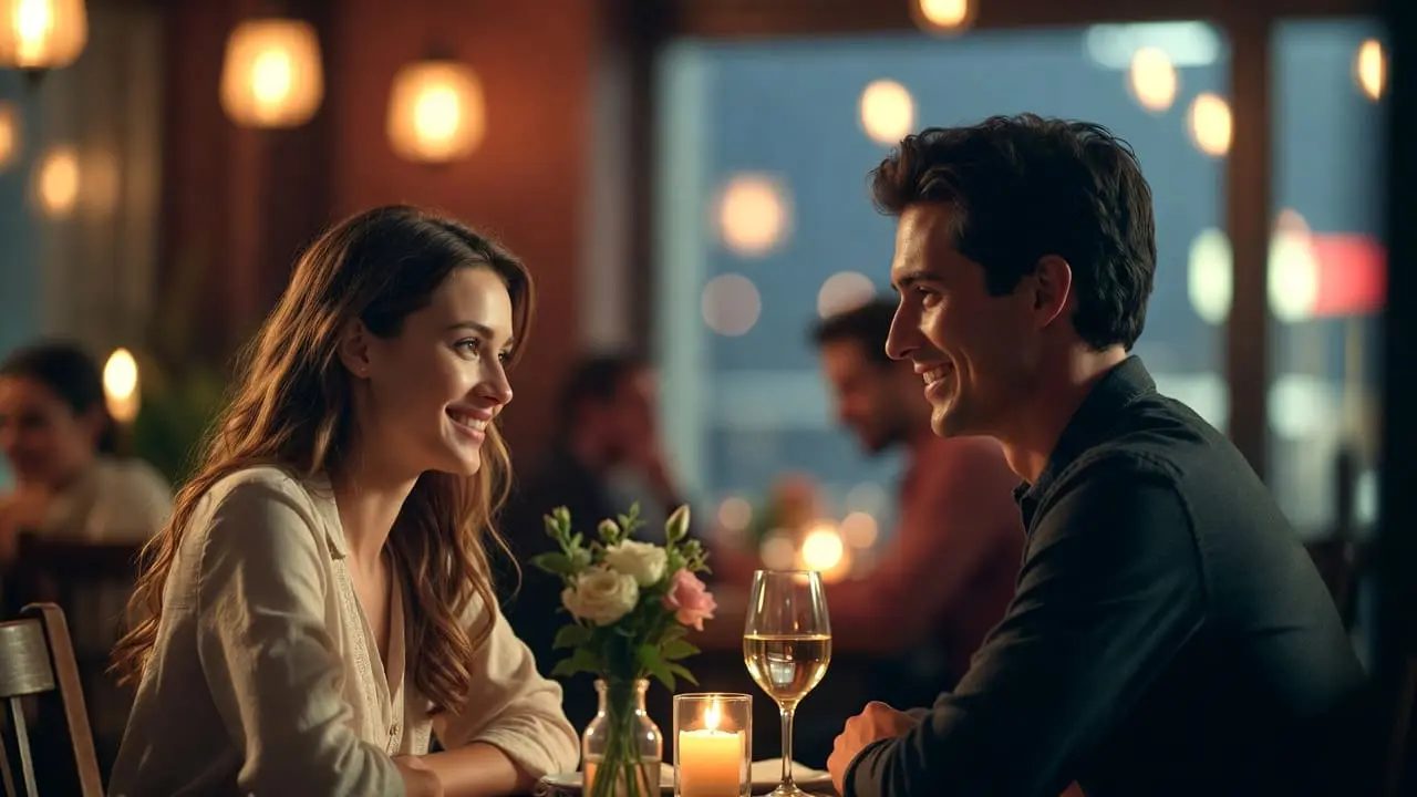 Couple overcoming a challenge together