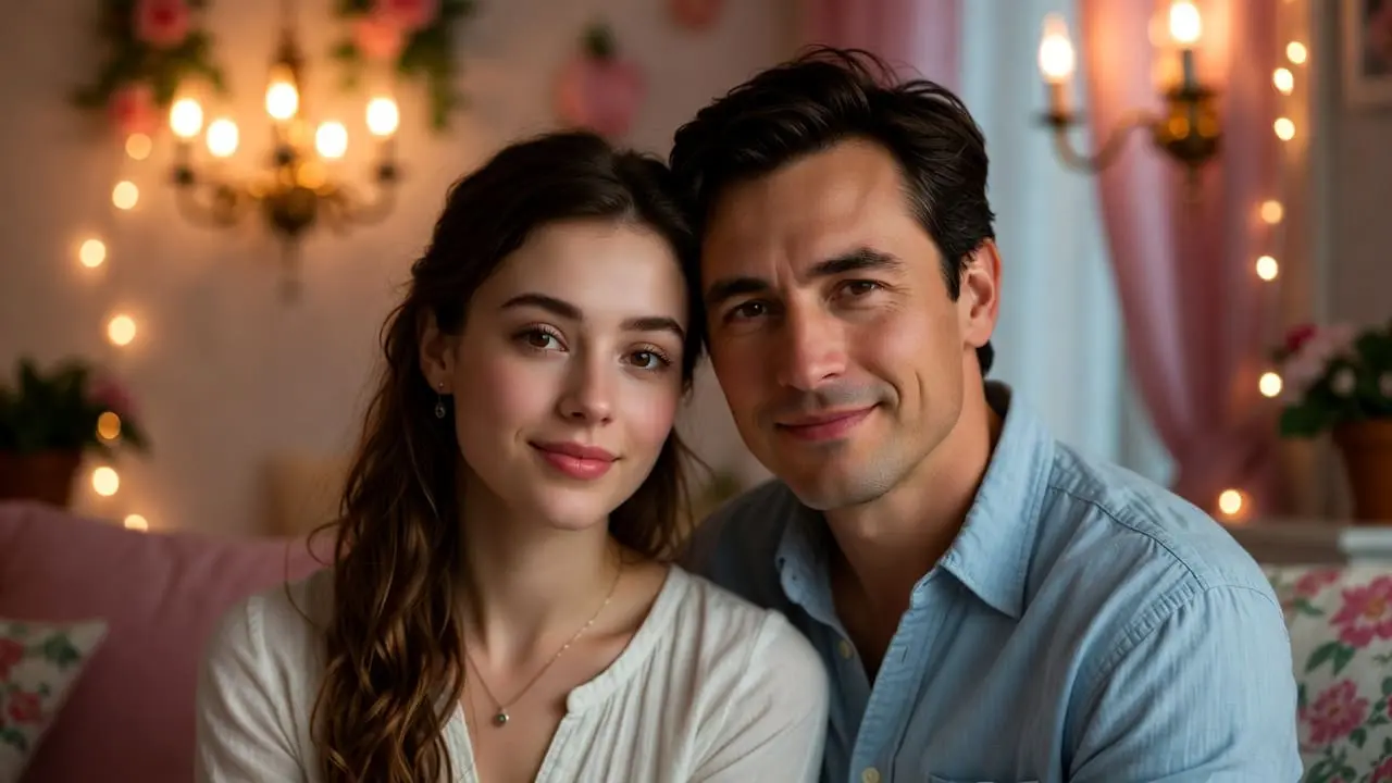 Couple enjoying a first date with genuine connection